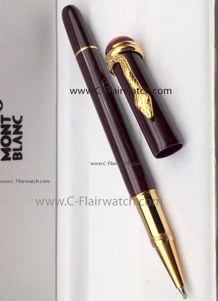 Copy Montblanc Snake Pen Rouge et Noir Rollerball Pen